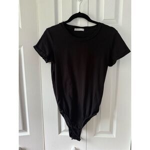 Stateside Black Short Sleeve Crewneck Tee Bodysuit Small